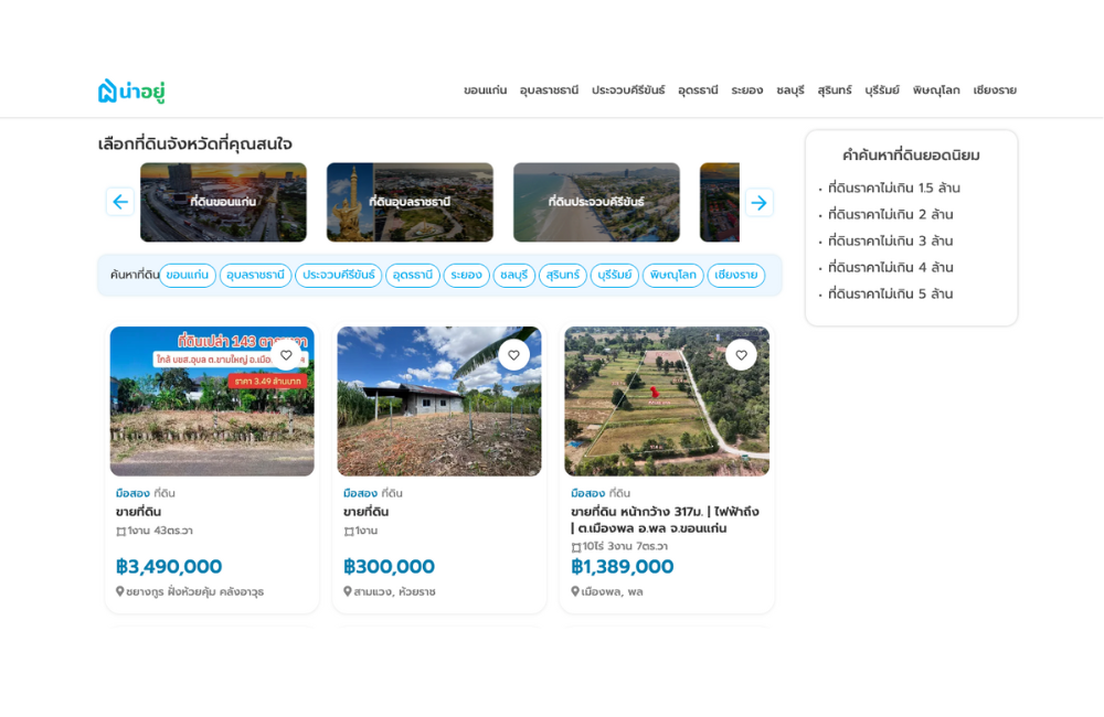 ลงประกาศขายที่ดิน เว็บน่าอยู่